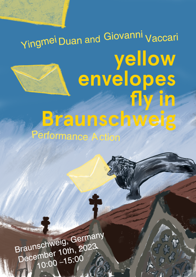 Yellow Envelopes Fly in Braunschweig c